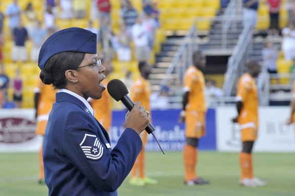 Military appreciation night with the Charleston Battery