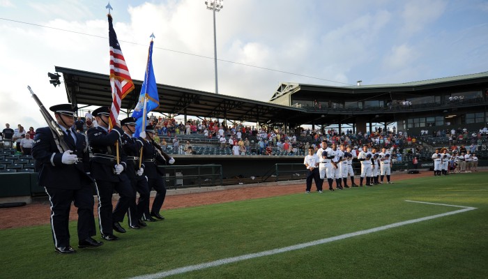 Servicemembers, families honored at RiverDogs military appreciation night